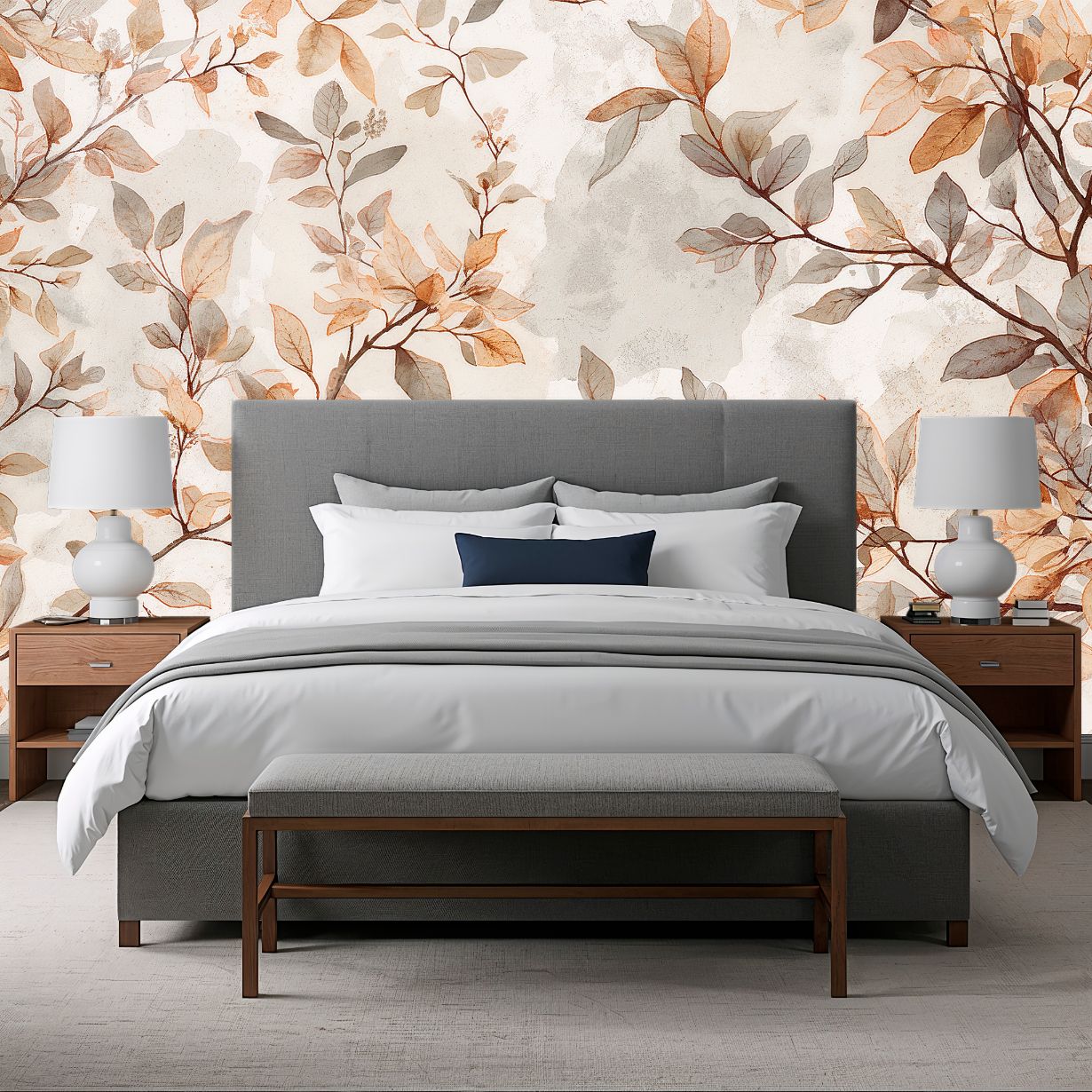 Bohemian Dreams - Botanical Accent Wall Mural Wallpaper, peel & stick, custom-sized by Recoat