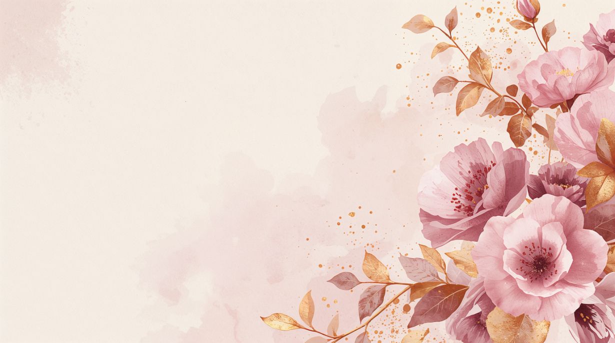 Pink Garden - Watercolor Flowers Accent Wall Mural Wallpaper, peel & stick, custom-sized by Recoat