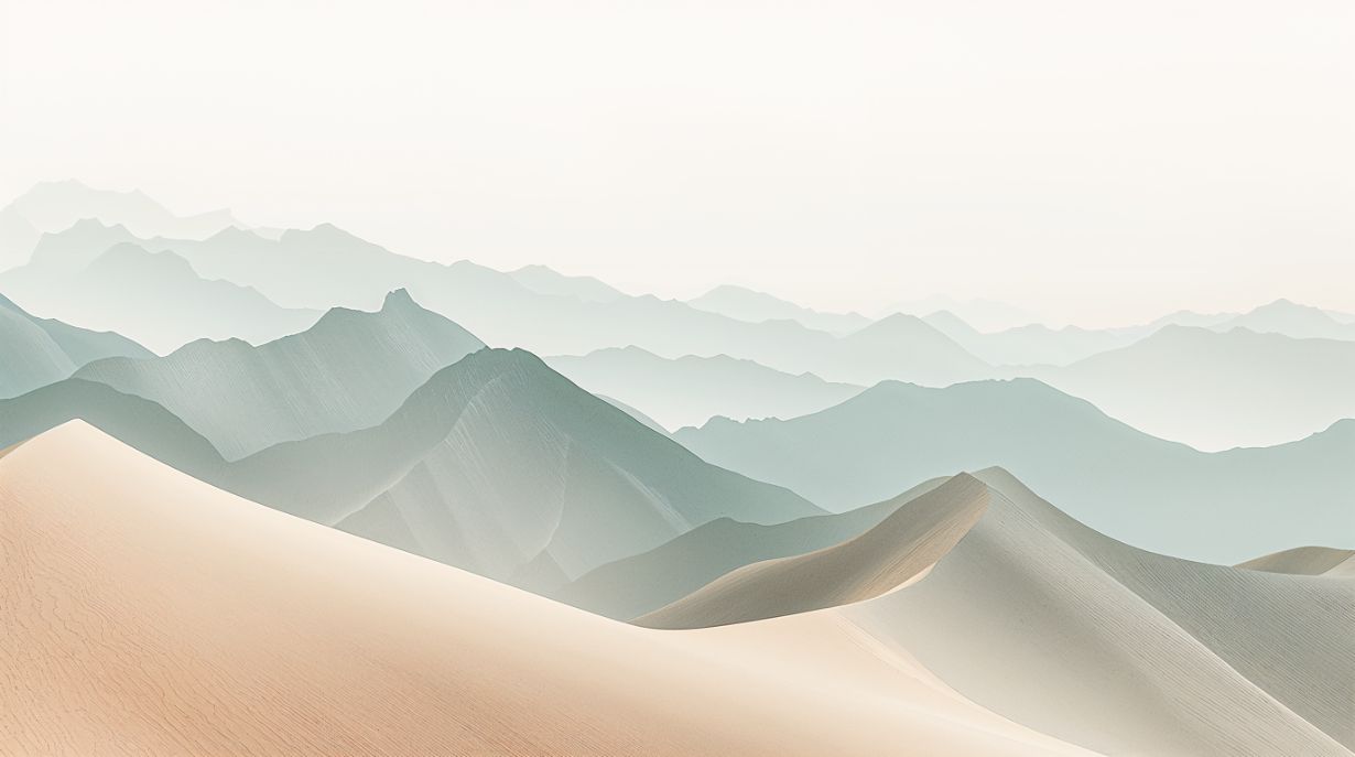Desert Mirage - Minimalist Desert Accent Wall Mural Wallpaper, peel & stick, custom-sized by Recoat