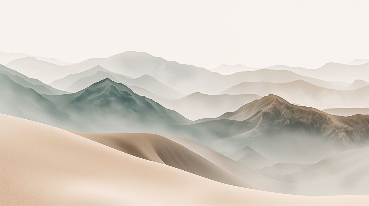 Desert Serenity - Minimalist Desert Accent Wall Mural Wallpaper, peel & stick, custom-sized by Recoat