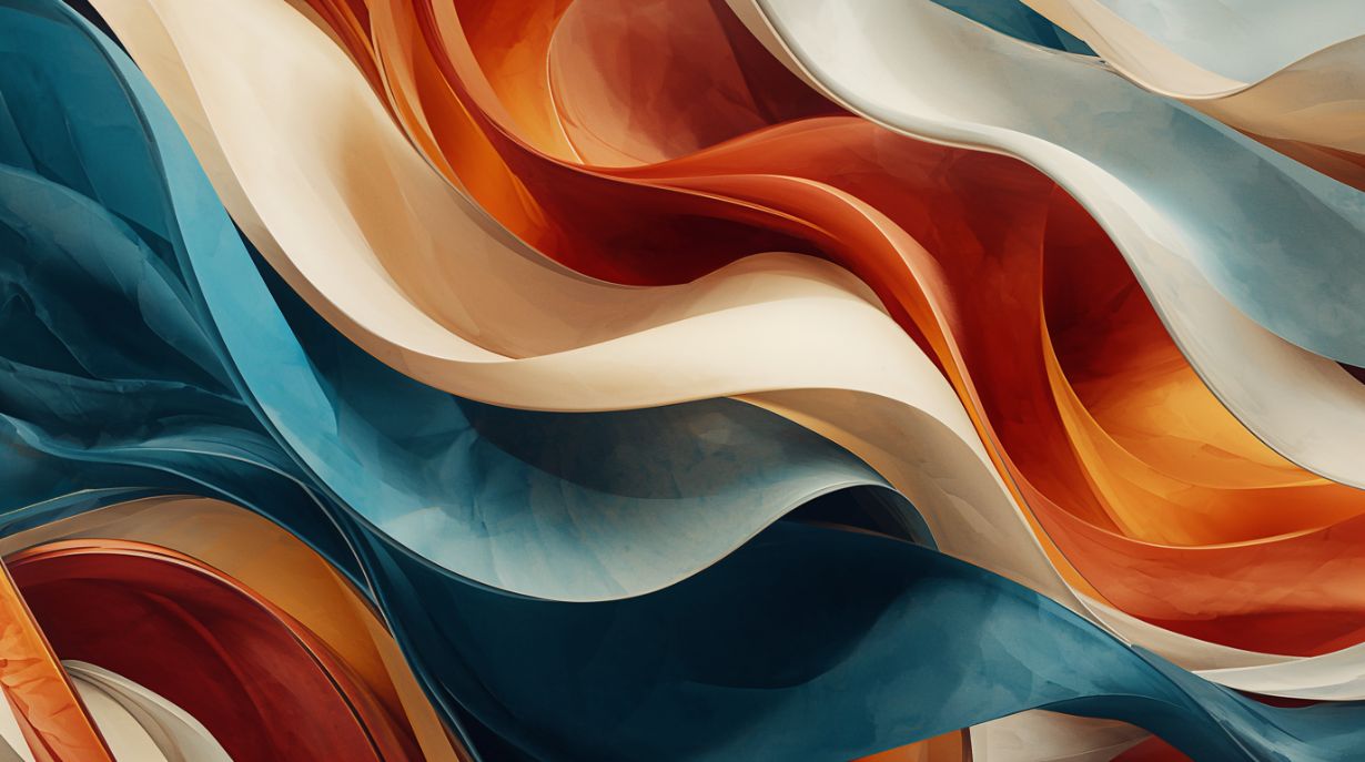 Liquid Colors - Modern Abstract Accent Wall Mural Wallpaper, peel & stick, custom-sized by Recoat