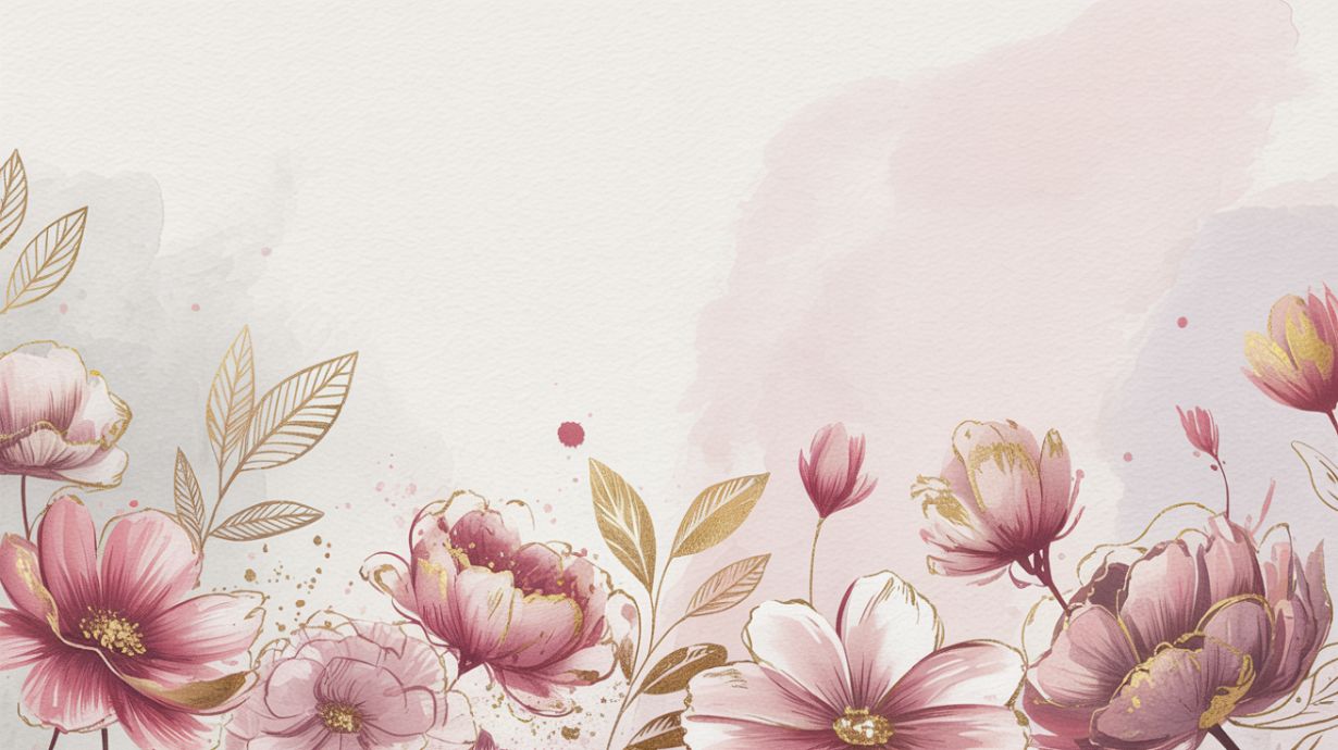 Blush Garden - Watercolor Flowers Accent Wall Mural Wallpaper, peel & stick, custom-sized by Recoat