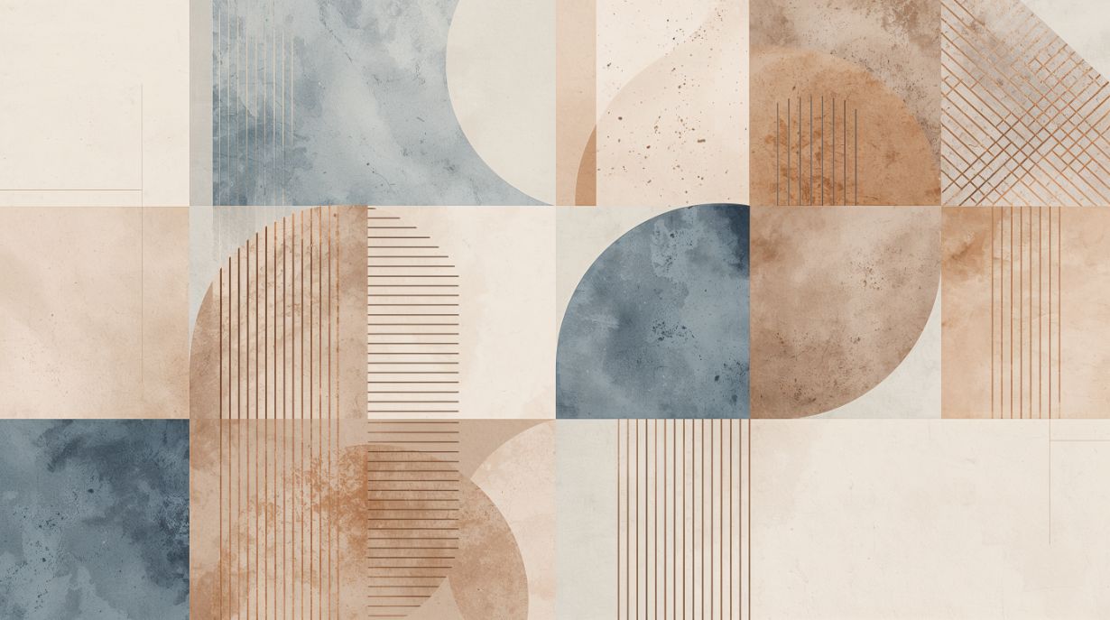 Terracotta Flow - Geometric Abstract Accent Wall Mural Wallpaper, peel & stick, custom-sized by Recoat