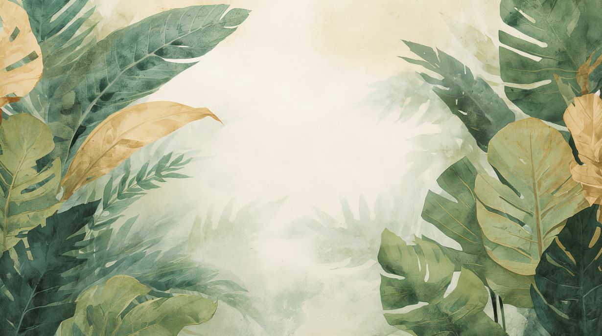 Tropical Veil - Jungle Landscape Accent Wall Mural Wallpaper, peel & stick, custom-sized by Recoat