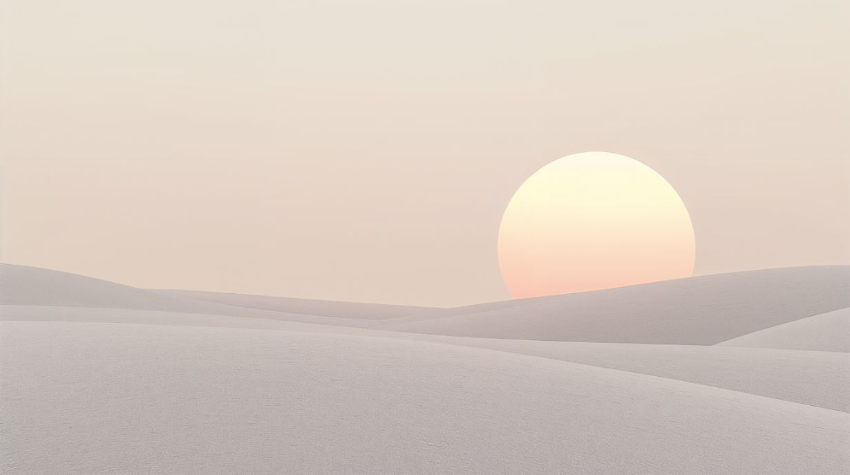 Dune Serenity - Minimalist Desert Accent Wall Mural Wallpaper, peel & stick, custom-sized by Recoat