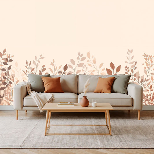 Autumn Silhouette - Neutra Accent Wall Mural Wallpaper, peel & stick, custom-sized by Recoat