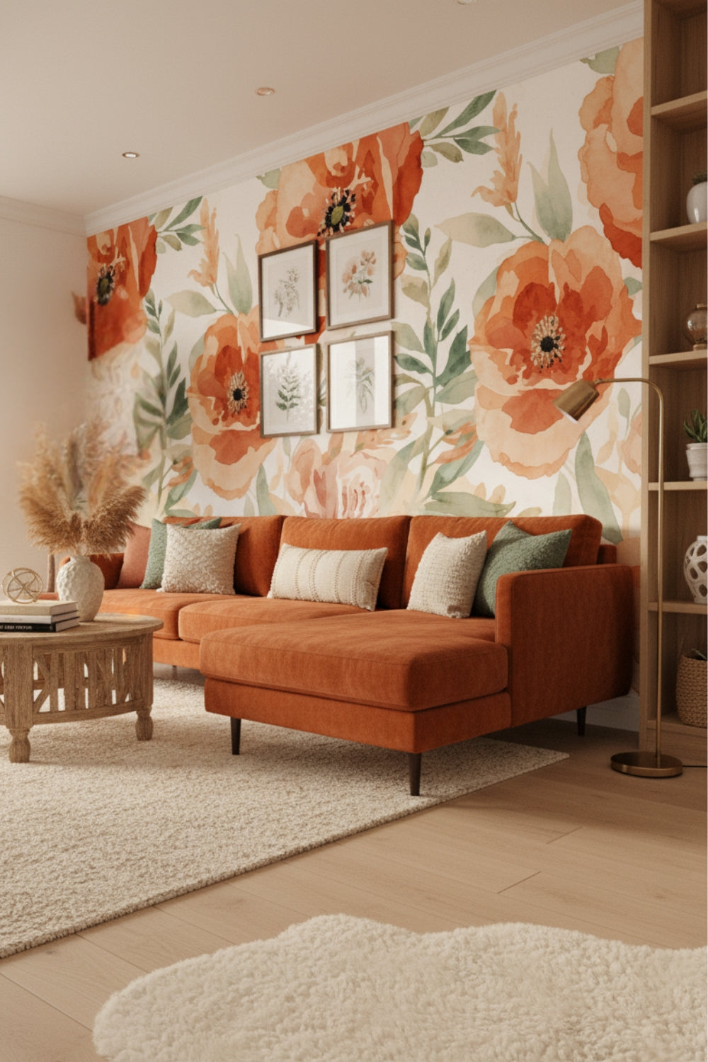 Blooming Serenade - Ornate Botanical Accent Wall Mural Wallpaper