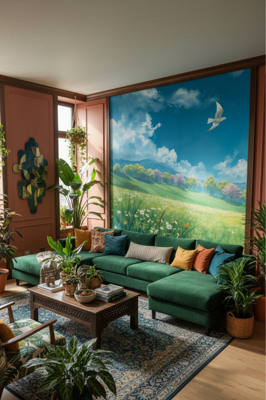 Blossom Skies - Dreamy Landscape Accent Wall Mural Wallpaper