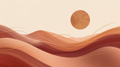 Desert Horizon - Artistic Landscape Accent Wall Mural Wallpaper, peel & stick, custom-sized by Recoat