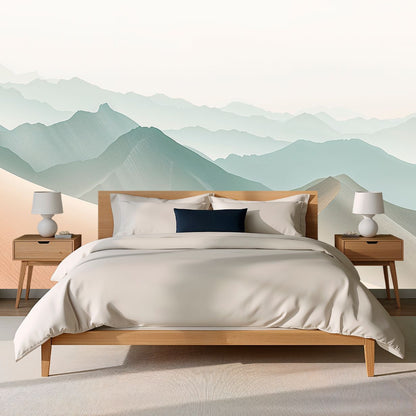 Desert Mirage - Minimalist Desert Accent Wall Mural Wallpaper, peel & stick, custom-sized by Recoat