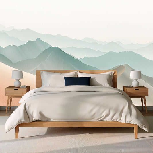 Desert Mirage - Minimalist Desert Accent Wall Mural Wallpaper, peel & stick, custom-sized by Recoat