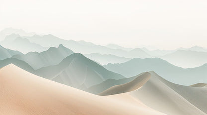 Desert Mirage - Minimalist Desert Accent Wall Mural Wallpaper, peel & stick, custom-sized by Recoat