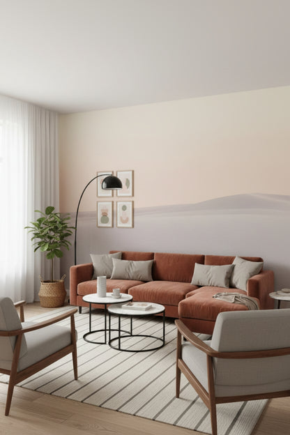 Dune Serenity - Minimalist Desert Accent Wall Mural Wallpaper