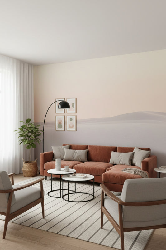 Dune Serenity - Minimalist Desert Accent Wall Mural Wallpaper