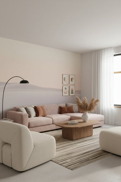 Dune Serenity - Minimalist Desert Accent Wall Mural Wallpaper