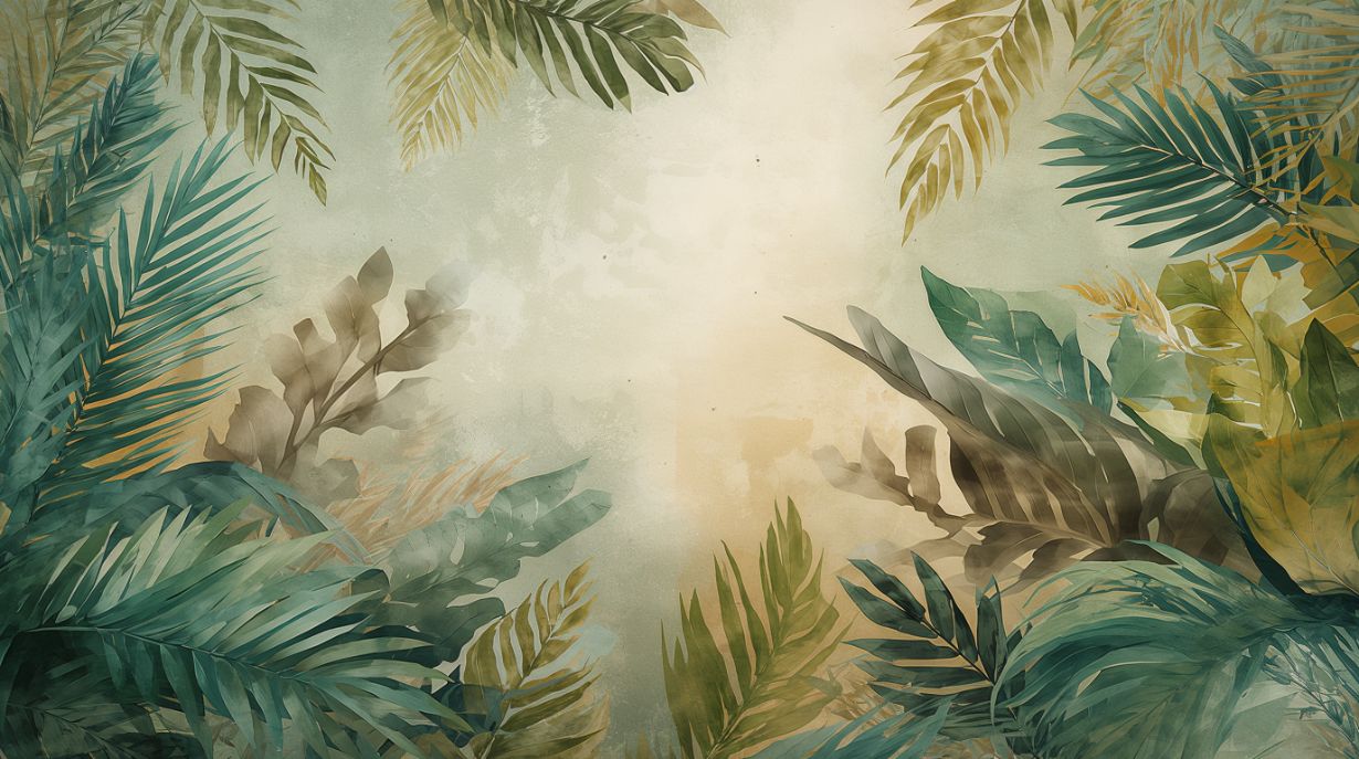Rainforest - Moody Botanical Accent Wall Mural Wallpaper, peel & stick, custom-sized by Recoat