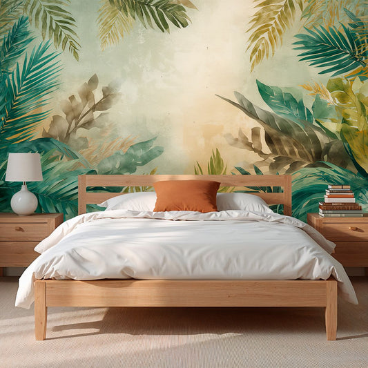 Rainforest - Moody Botanical Accent Wall Mural Wallpaper, peel & stick, custom-sized by Recoat