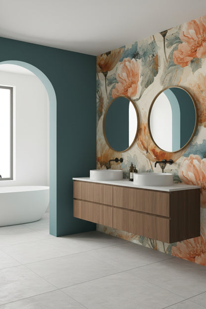 Golden Vines - Rustic Floral Accent Wall Mural Wallpaper