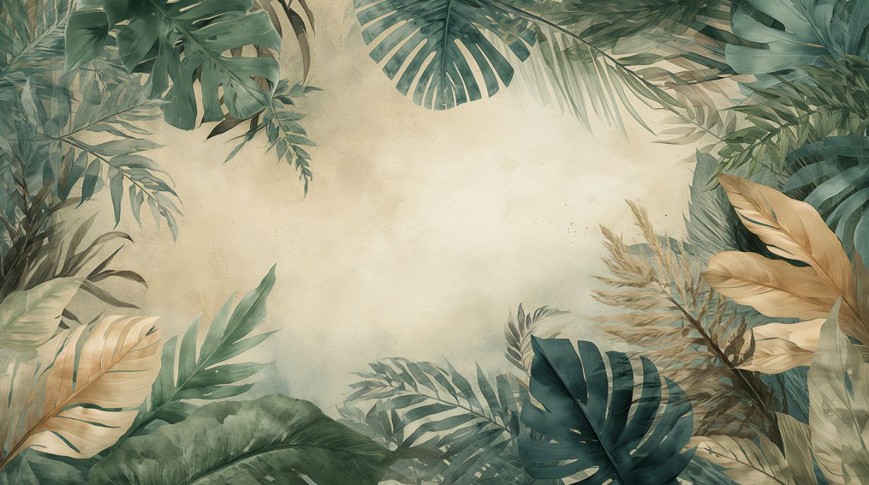 Jungle Serenade - Jungle Landscape Accent Wall Mural Wallpaper, peel & stick, custom-sized by Recoat