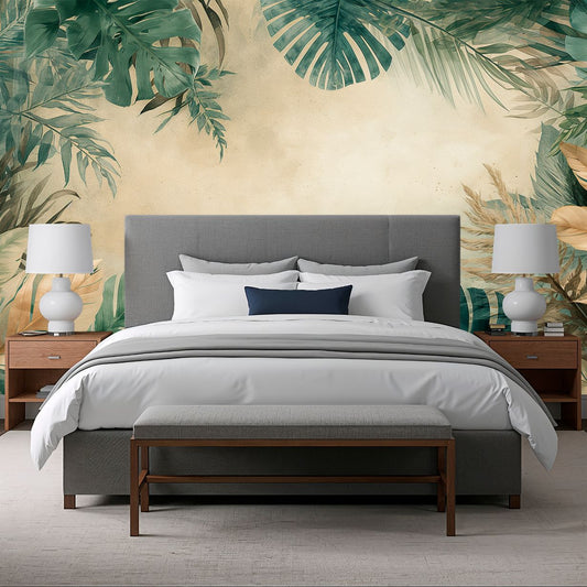 Jungle Serenade - Jungle Landscape Accent Wall Mural Wallpaper, peel & stick, custom-sized by Recoat