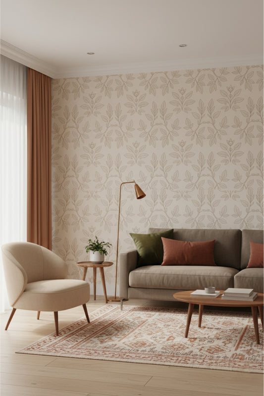 Lace Vines - Ornate Pattern Accent Wall Mural Wallpaper