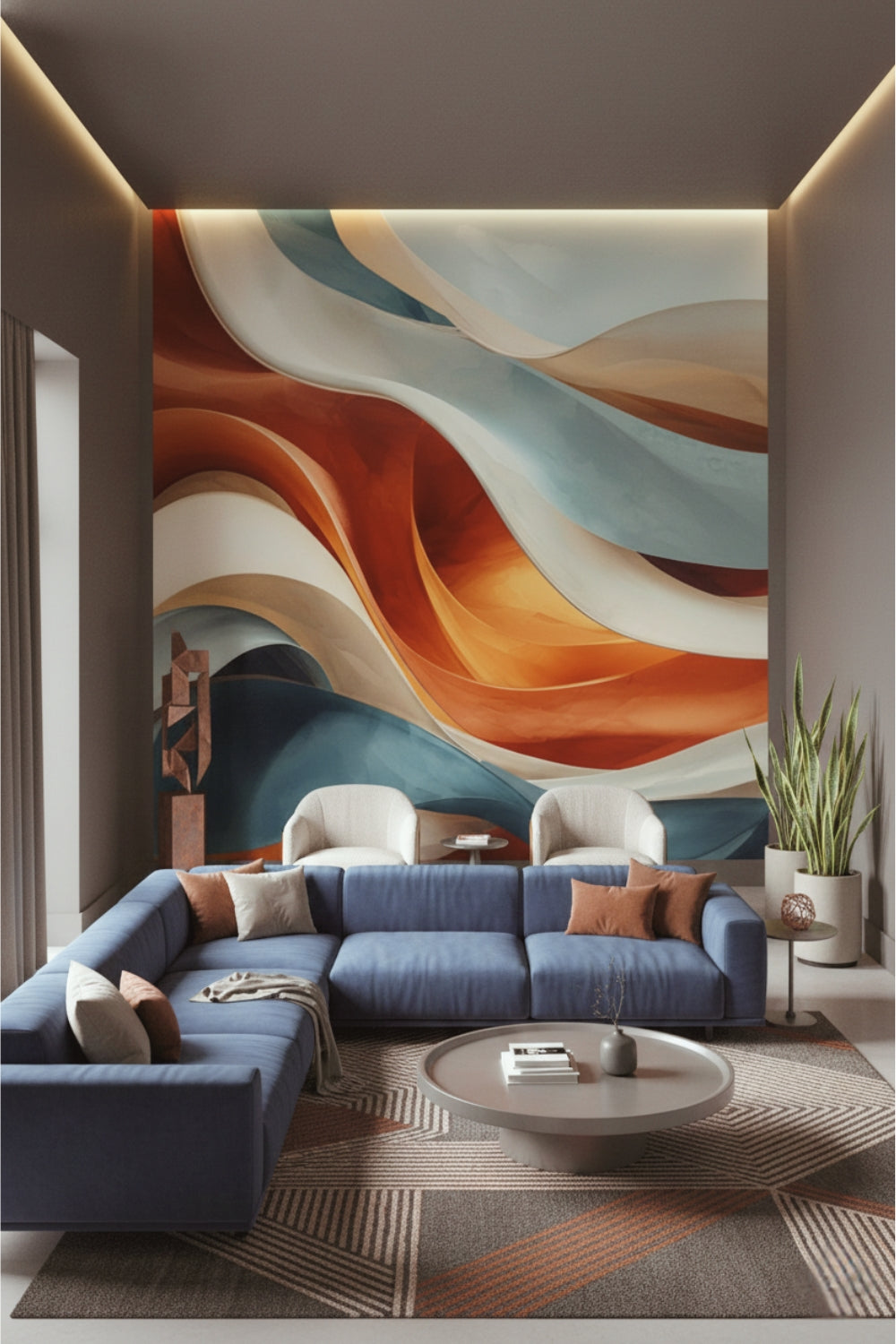 Liquid Colors - Modern Abstract Accent Wall Mural Wallpaper