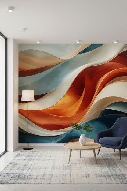 Liquid Colors - Modern Abstract Accent Wall Mural Wallpaper