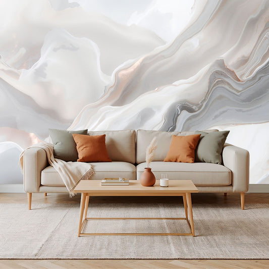 Marble Taupe - Abstract Pattern Accent Wall Mural Wallpaper, peel & stick, custom-sized by Recoat