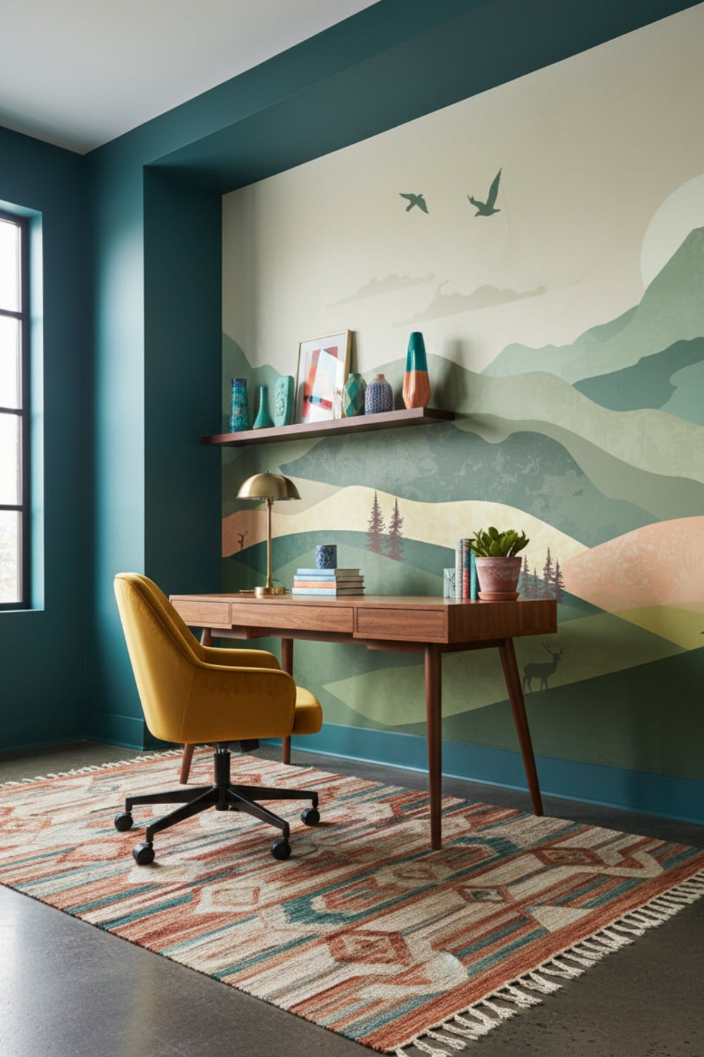 Mountain Escape - Rustic Forest Accent Wall Mural Wallpaper