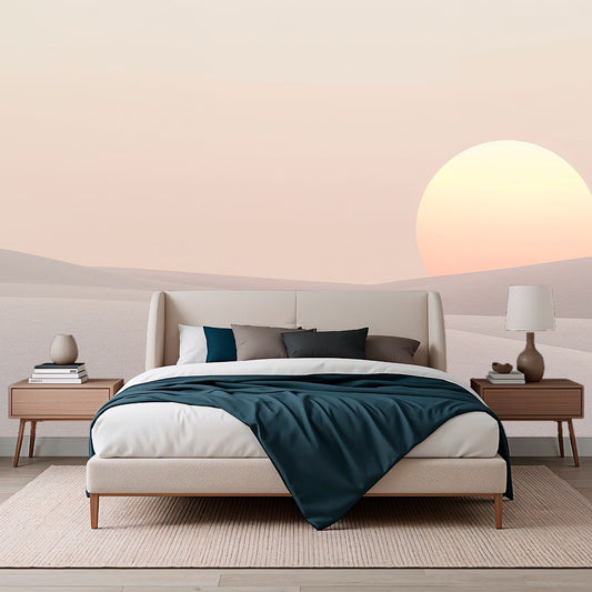 Dune Serenity - Minimalist Desert Accent Wall Mural Wallpaper, peel & stick, custom-sized by Recoat