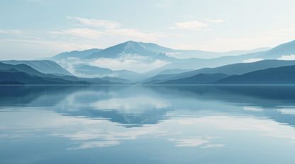 Lake View - Dreamy Landscape Accent Wall Mural Wallpaper, peel & stick, custom-sized by Recoat