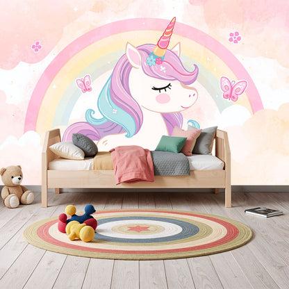 Unicorn Skies - Unicorn Accent Wall Mural Wallpaper, peel & stick, custom-sized by Recoat