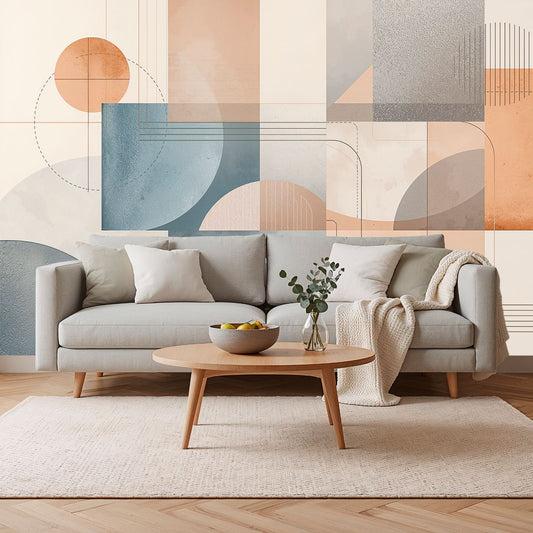 Urban Lines - Geometric Abstract Accent Wall Mural Wallpaper, peel & stick, custom-sized by Recoat