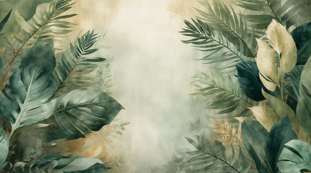 Verdant Canopy - Jungle Landscape Accent Wall Mural Wallpaper, peel & stick, custom-sized by Recoat