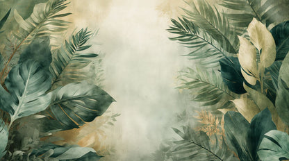 Verdant Canopy - Jungle Landscape Accent Wall Mural Wallpaper, peel & stick, custom-sized by Recoat