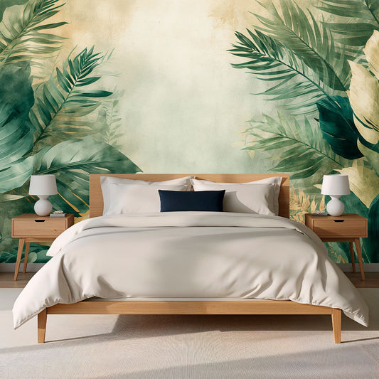 Verdant Canopy - Jungle Landscape Accent Wall Mural Wallpaper, peel & stick, custom-sized by Recoat