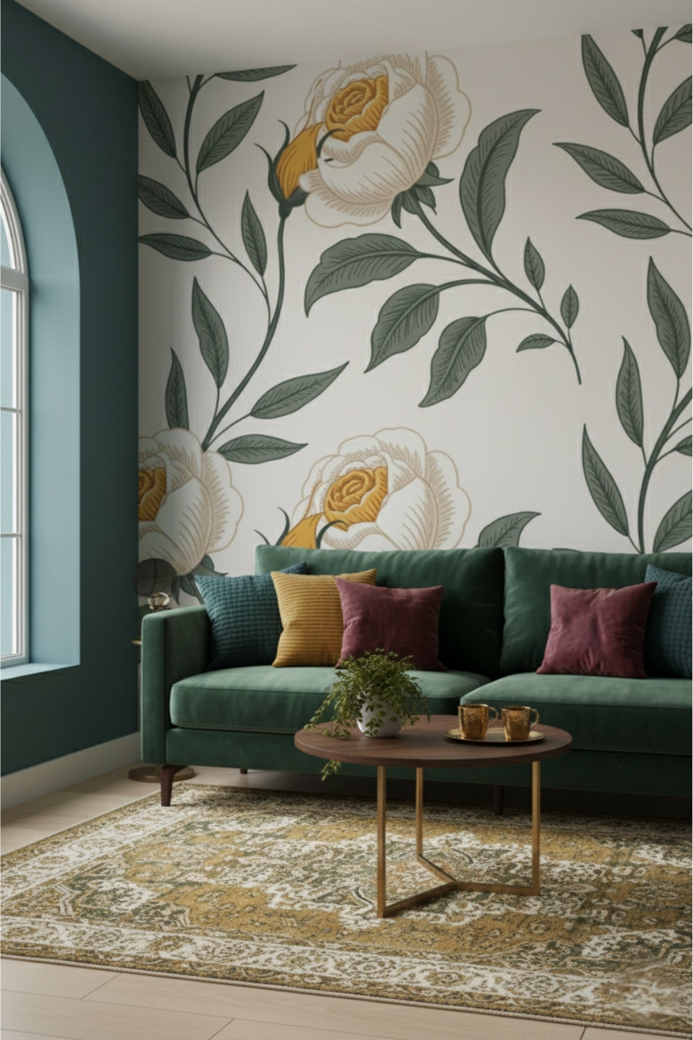 Whispering Rose - Classic Floral Accent Wall Mural Wallpaper