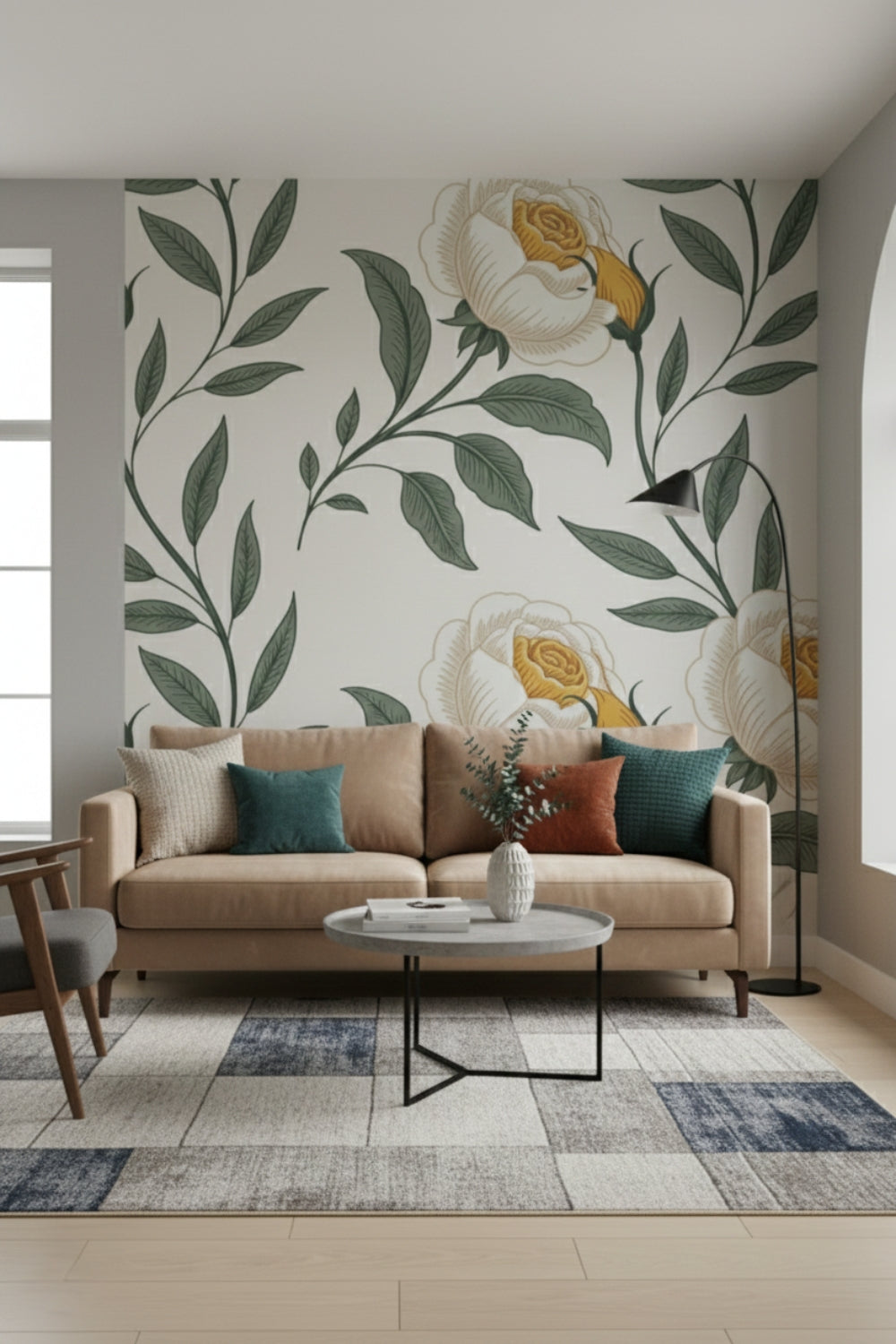 Whispering Rose - Classic Floral Accent Wall Mural Wallpaper