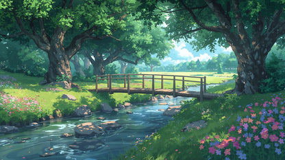 Enchanted Forest - Dreamy Landscape Accent Wall Mural Wallpaper, peel & stick, custom-sized by Recoat